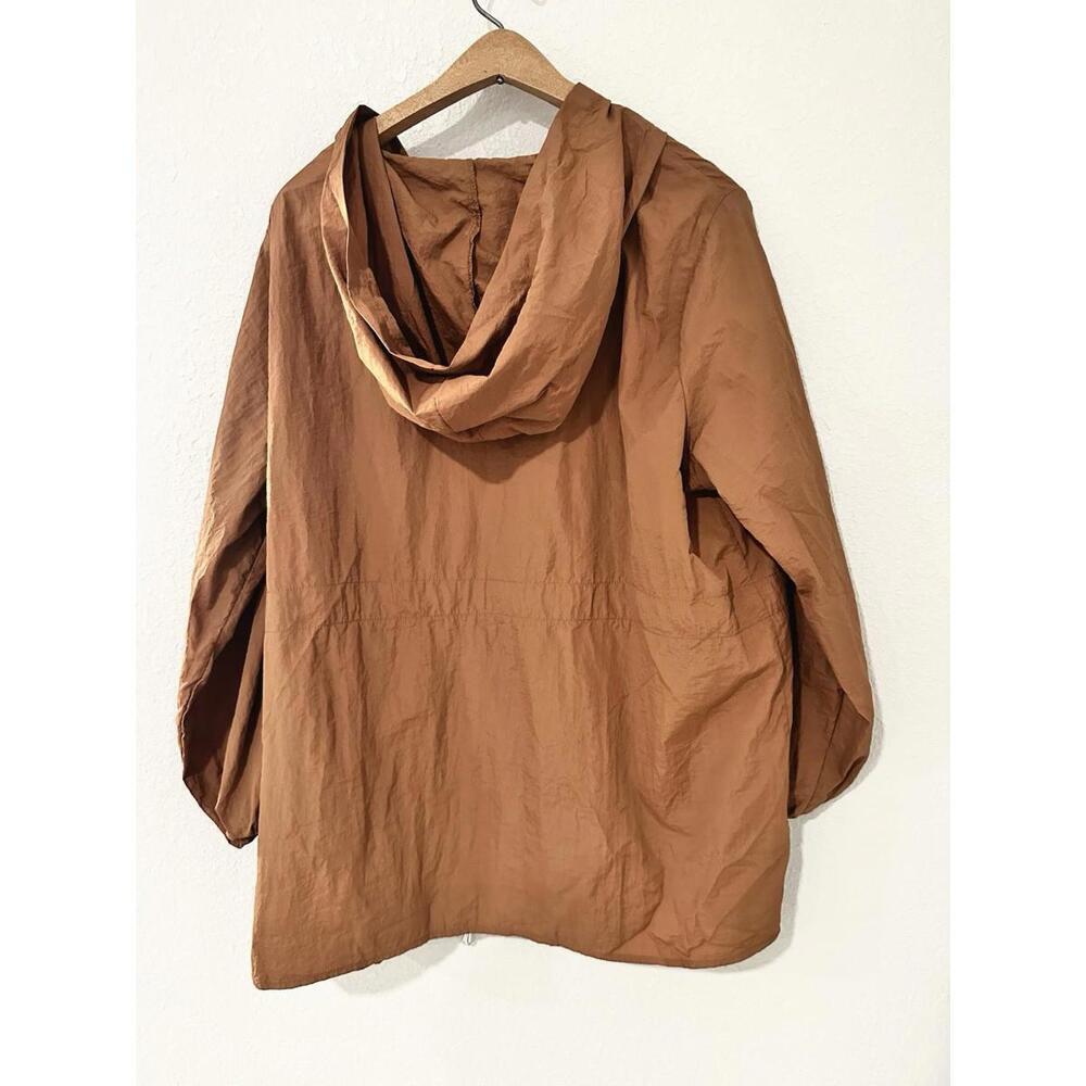 Emery Rose Woman’s Brown Lightweight Jacket with Hood 2XL - Picture 3 of 15